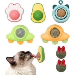 Catnip Roller Ball Catnip Wall Ball 5 Piece (3 Nips,2 Worm Galls) with 2 Replacement Cat nip Balls As Present