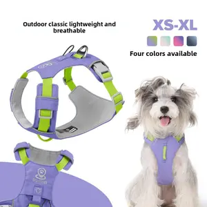 Lightweight Multifunctional Dog Harness, Waterproof Quick-dry Design, GPS Tracker Compatible, Reflective Outdoor Pet Harness