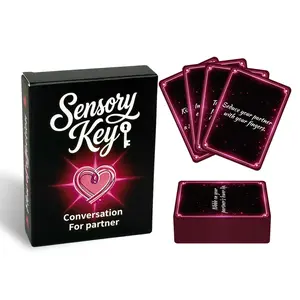 Sensoty Key Game New 50-Card Set for Couples, Featuring Interactive Cards and Adult-stimulating Game Props 2 More Players
