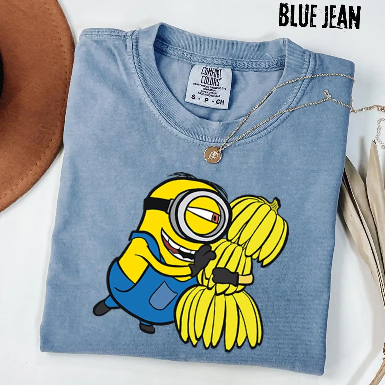 Comfort Colors Minions Banana Hug T-Shirt Funny Minions Hugging Bananas Tee, Minions Graphic Shirt