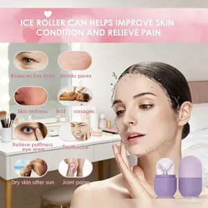 Iced Skin Rejuvenation Massage Roller Upgraded Ice Feel Beauty Stick for Facial Eye Edema Relief Reduces Fine Lines Shrinks Pores