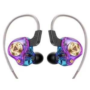 QKZ ENZO 2025 HiFi Wired Earphones – Noise-Cancelling Gaming Headset with Mic, 8D Stereo Sound, Bass-Boosted for Sports/Gym gym sport game