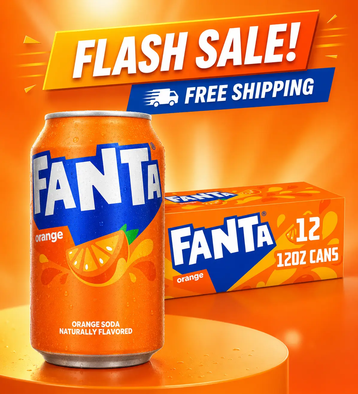Fanta Orange Soda Soft Drink Cans, 12 fl oz x 12 Pack – Refreshingly Fruity Orange Flavor, Ice Cold Fizzy Beverage, Perfect for Parties, Family Gatherings, BBQs, Picnics, Lunches & Everyday Refreshment, Great Value Multipack