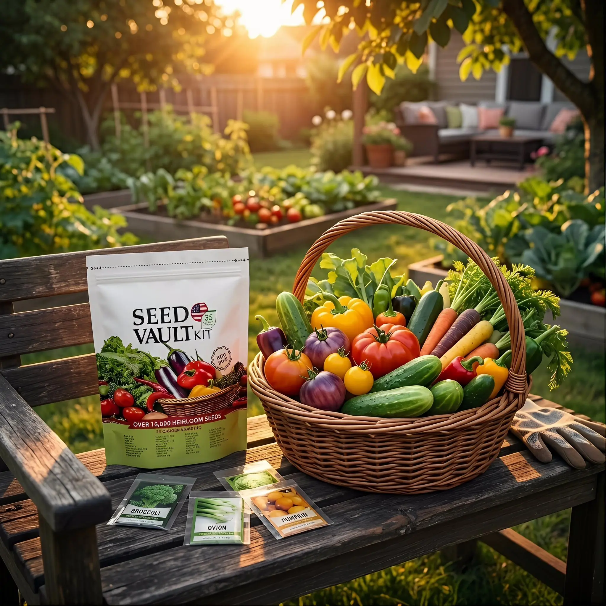 【90% Germination Rate】Open-Pollinated Heirloom Vegetable & Flower Seed Kit - 35 Varieties, 16000+ Non-GMO Seeds, Zinnia, Outdoor, Seedling Packet Types, Individual Packets, Beginner-Friendly, Starter Garden Set for Growing, Zinnia Flowers, Outdoor Flowers