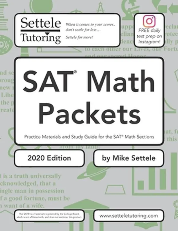 USED Book - SAT Math Packets (2020 Edition): Practice Materials and Study Guide for the SAT Math Sections by Settele, Mike (Paperback) - english