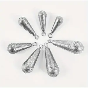 Ring Water Drop Lead Sinkers Multiple Sizes Metal Lead Sinker Electrolysis Lead Fishing Lure Accessories, Durable Fishhook Gear