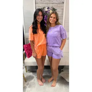 Halo washed short sleeve set