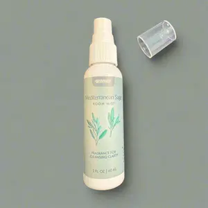 Aromar Mediterranean Sage Room Mist 60ml Uplifting Vitality Fragrance Spray for Home Aromatherapy Made in USA 2 FL OZ 60 ML