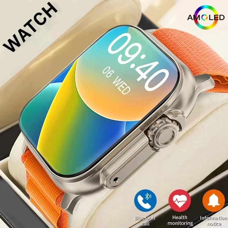 LAXASFIT X10 Ultra Smart Watch Bluetooth Call Message Alert Heart Rate Monitor Sports Watch for Android iOS Men Women AMOLED Display 2.01-inch