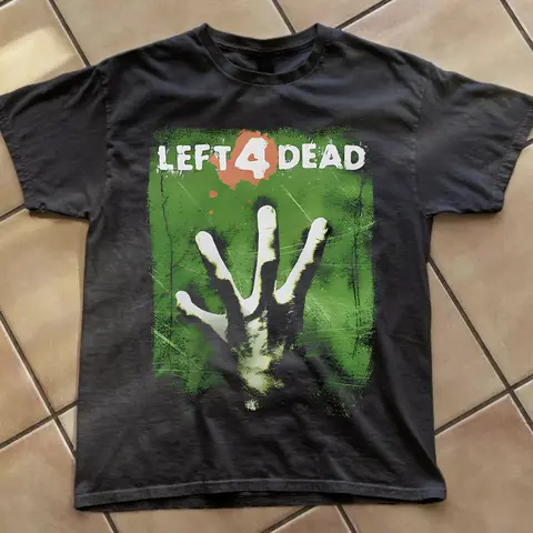 Left 4 Dead T Shirt Vintage New Graphic 2008 Grunge Y2K Tapout Affliction Emo Goth Retro Gamer Skater Opium Skull Southpole Punk, Unisex T-Shirt, Gift For Men Women Menswear Top Streetwear