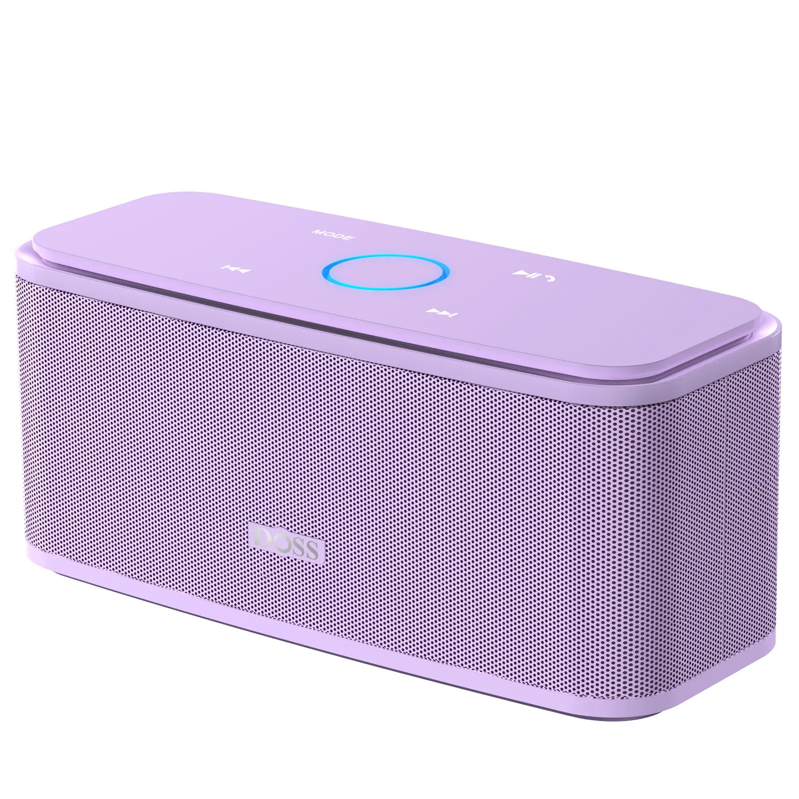 DOSS SoundBox Touch Wireless Bluetooth Stereo Speaker - 12W HD Bass, IPX5 Waterproof, 20H Playtime, Touch Control, Handsfree Mic, Micro USB Type B Rechargeable, Smart/Mobile Compatible, Black, Home/Outdoor Use, Father's Day Gift