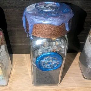 Protection Jar | spiritual home protection | protection decor | Glass bottle