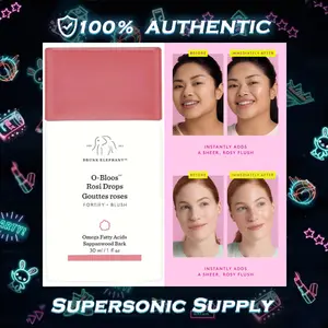 [Drunk Elephant] O-Bloos Rosi Drops Sheer Liquid Blush All Skin Types - Natural Flush & Dewy Finish 1 Fl Oz / 30 ml