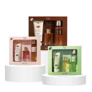 Al Rehab | Choco Musk + Choco Marshmallow + Choco Pistachio | Gift Set | 50 ML EDP + Shower Gel + Perfumed Spray | Eau De Parfum | Sweet - Whipped Cream & Pistachio Notes
