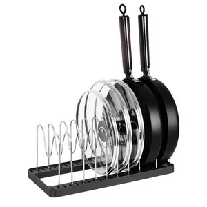 Linoroso Pot & Lid Organizer Rack | Multifunctional Drying & Storage Solution for Cookware Gift