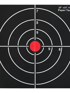 23-Inch Backed Four-Ring Heart Target Paper, Large Size for Long-Distance Shooting Training, Ideal for Practice Sessions