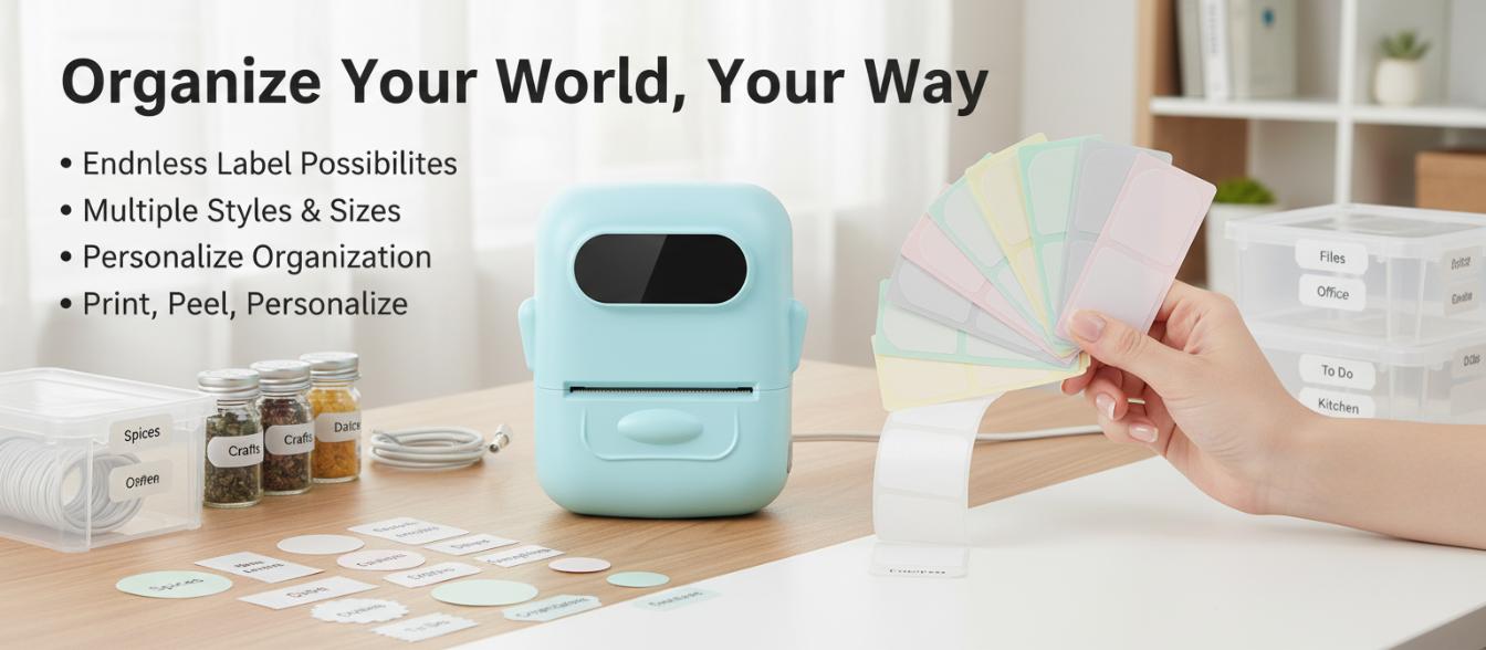 P50 Label Maker, label printer, portable wireless printer, Bluetooth supported, suitable as a Valentine's Day gift for loved ones and partners, Super Bowl