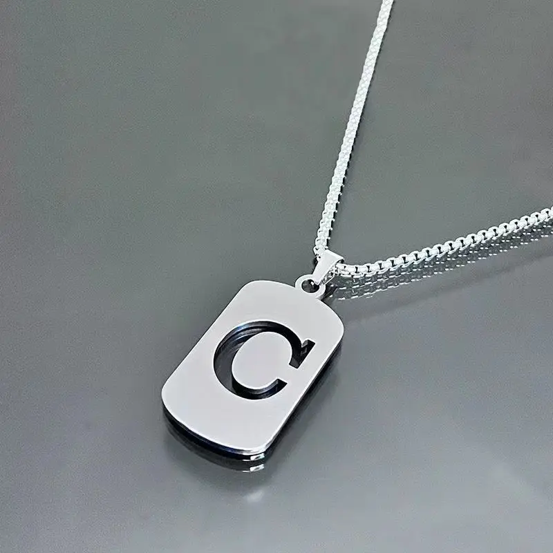 Letter C+70cm titanium steel chain
