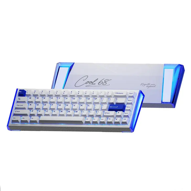 Sample for influencer – do not sell:   DAREU COOL68 HE Magnetic Keyboard with 0.01mm RT Accuracy, Adjustable Actuation Hall Effect Keyboard, 0.1ms Latency, 65% Wired Gaming Keyboard, 8000Hz Polling Rate, Rapid Trigger RGB Keyboards for Gaming