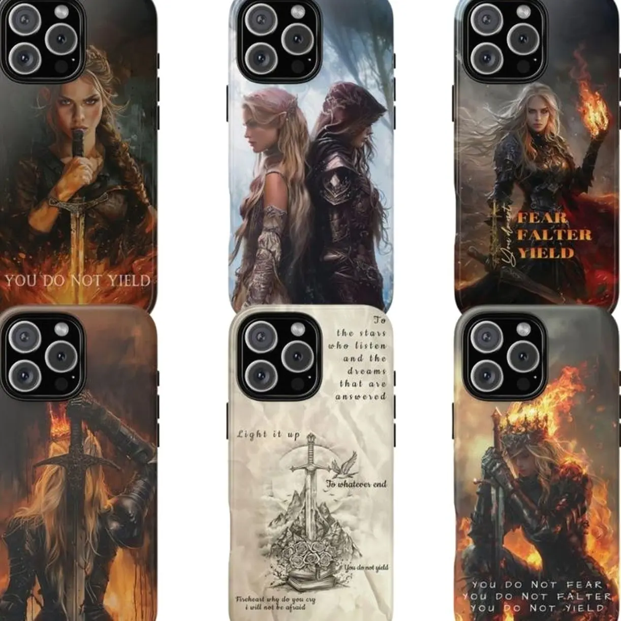 Aelin Galathynius Phone Case: Throne of Glass, Protective Fantasy Cover Compatible with iPhone X, 11, 12, 13, 14, 15, 16, 17 Plus Pro Promax & SS Galaxy S21-25 Series
