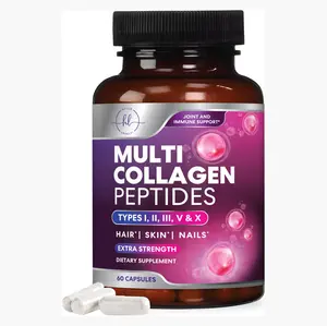 Collagen Peptides Pills 1000mg Hydrolyzed Anti Aging Capsules Types I,II,III,V,XCollagen Peptides Pills 1000mg Hydrolyzed Anti Aging Capsules Types I,II,III,V,X