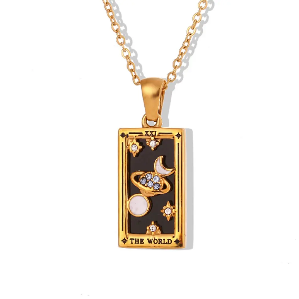 THE WORLD TAROT NECKLACE