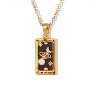 THE WORLD TAROT NECKLACE