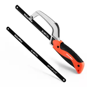 ValueMax Hacksaw, Mini Hack Saw with Extra 1 Piece Bi-Metal 10 Inch Blade, Aluminum Small Metal Saw for Wood, PVC, Iron, Copper, Compact Metal Cutter Tool for Tight Spaces & Small Objects