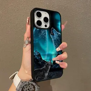 Wild wolf Pattern Premium Magnetic Phone Cases for iPhone17 Pro Max Plus Air/ 16 15 14 Pro Max 13 12 11 Plus Smartphone Shockproof Protection Cover Cellphone Protective magsafe magnetic case Aesthetic Resistance Casing Protector
