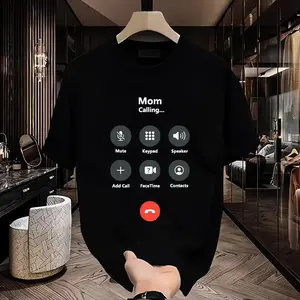 Phone Call Creative Printing Summer Casual Men's T-shirt  Loose T-shirt Men and Women All-matchCreate a unique dressing style, urban street style, suitable for men, women, moms and friends, couples