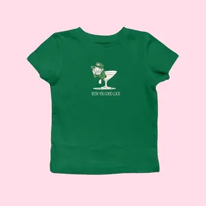 St Patrick's Day Baby Tee, Irish you Good Luck Funny Minimal St. Paddy's Pub Shamrock Party Shirt