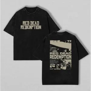 Arthur Morgan Red D4ad Redemption 2 Vintage ed Tee Cowboy Graphic Shirt Retro Streetwear Essential for gamers Men & Wome All Fit Tee Cotton Style