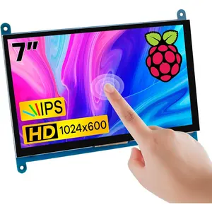 7 Inch IPS LCD  Screen Display Panel 1024x600 Capacitive Screen HDMI  for Raspberry Pi5/Pi4/Pi3/ZERO W,  Black, Windows 10 8 7