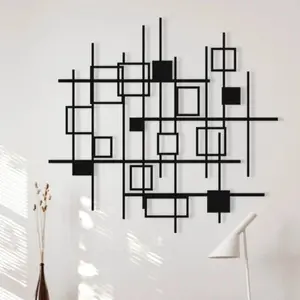 Geometric Pattern Metal Wall Art, Modern Art Design, 1 Piece Modern Wall Decor, Wall Hanging Decor for Home Living Room Bedroom Office, Room Decor, Home Decor, Ornaments