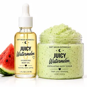 Watermelon Body Oil + Exfoliating Body Scrub Routine  Smell Good All Day | Hydrating Body Care for Glowing Skin, Soft Skin, Summer Scents, Sweet Fragrance, PerfumeTok Viral Body Products
