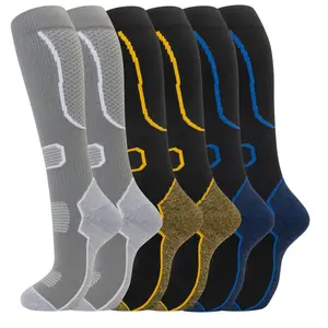 6 Pairs Comfortable Compression Socks, Knee High Circulation Socks for Nurses, Travel, Flight, Standing Work, Outdoor Hiking Compression Socks outdoorfun