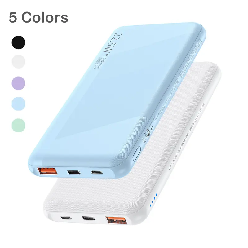 Sohochic Ultra Slim 15000mAh Lightweight Power Bank Charger - 22.5W Fast Charging, 20W PD Compact, Multi-Port (Type-C/Micro USB, USB-A) Input/Output for Mobile Devices, Ideal for International Travel, 10001-20000 mAh Battery Pack