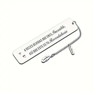 Letter Pattern Stainless Steel Bookmark, Personalized Inspirational Bookmark, Bookmark for Teens Girls Daughter, Birthday Gifts for Women