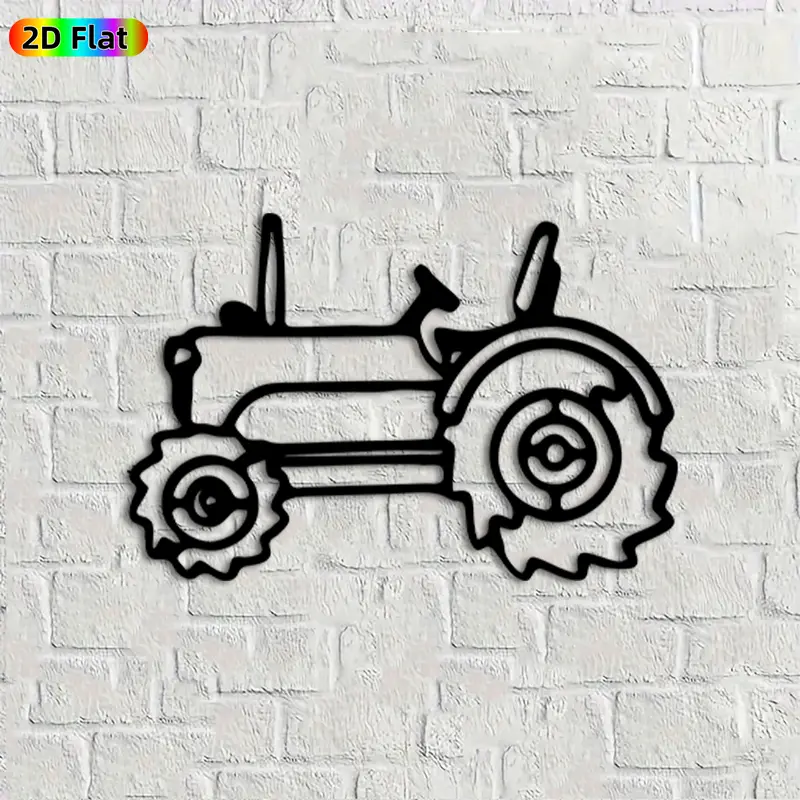 1pc Tractor Metal Wall Art, Charming Tractor Statue Mural, Ideal Gift for New Year, Easter, Farming Decor Enthusiasts, Weather-Resistant Metal Wall Decor Wall Sculptures, Perfect for Farmhouse Wall & Garden Fence, Tractor Lovers