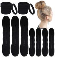 10pcs Black+12pcs Hair Ties