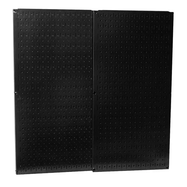 Wall Control 30-P-3232B Black Metal Pegboard - Two Panel Pack 32 in. x32 in. Black