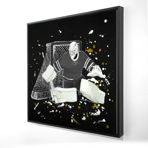 360 Stand Vibrant Hockey Goalkeeper Artwork - 36x36 in Dynamic Wall Decor, Man Bedroom Decor, Ideal Gift for Home Supplies Posters & Prints, Art Wall Decor