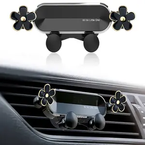 Car Phone Holder for Women, Cute Air Vent Mount Fits 4.7-7 Inch Phones, Stylish Car Accessory Navigation Stand Decoration, Car Cellphone Mount