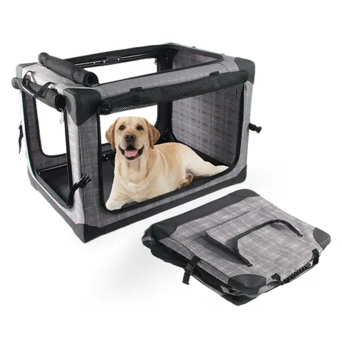 All For Paws 4 Door Folding Dog Cage Dog Crates & Kennels for Indoor and Outdoor Use Carrier