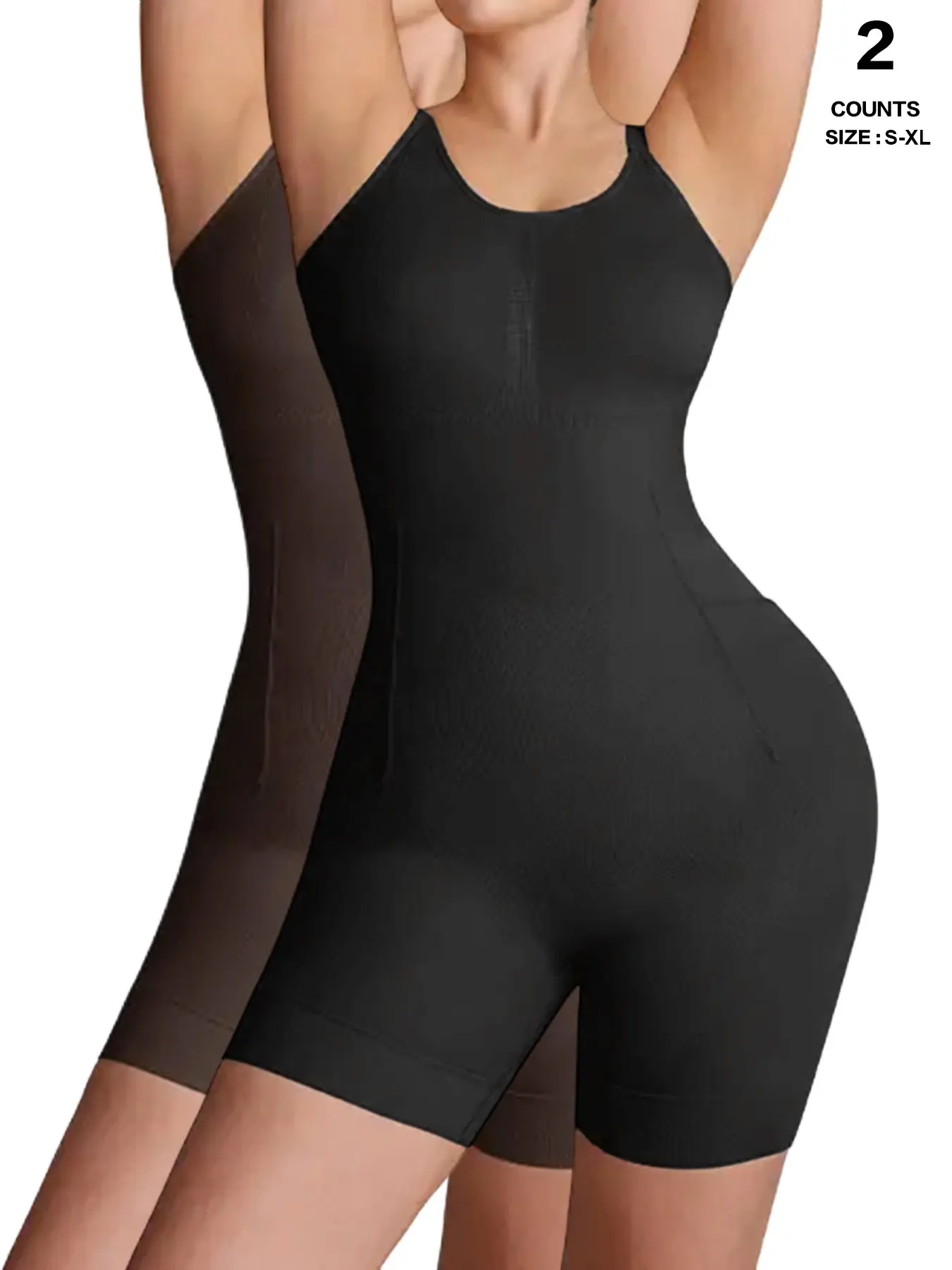 Easyslide Shapewear Tummy Control Butt Lifter Faja Back Pull Down Bodysuit Scruntch with Back Bone Support & Cotton Gusset for Women Postpartum Everyday Fajas Colombian Girdles Body Shaping Underwear