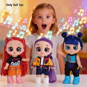 K-Pop Anime Action Figures, K-Pop Monster Group 5D Eyes 10 Inch 5 Joint Moveable Rumi Mira & Zoey Fan Collection Toy, Articulating Figures