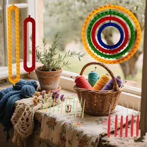 6Pcs Knitting Loom Kit,Including 4 Round,2 Rectangular Yarn Loom,Chunky Blanket Loom for Crochet,Hat,Scarf,Hand Tools Kits tools