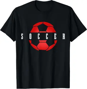 100% Cotton Soccer Player Ball Men Boys Girls Soccer T-Shirt