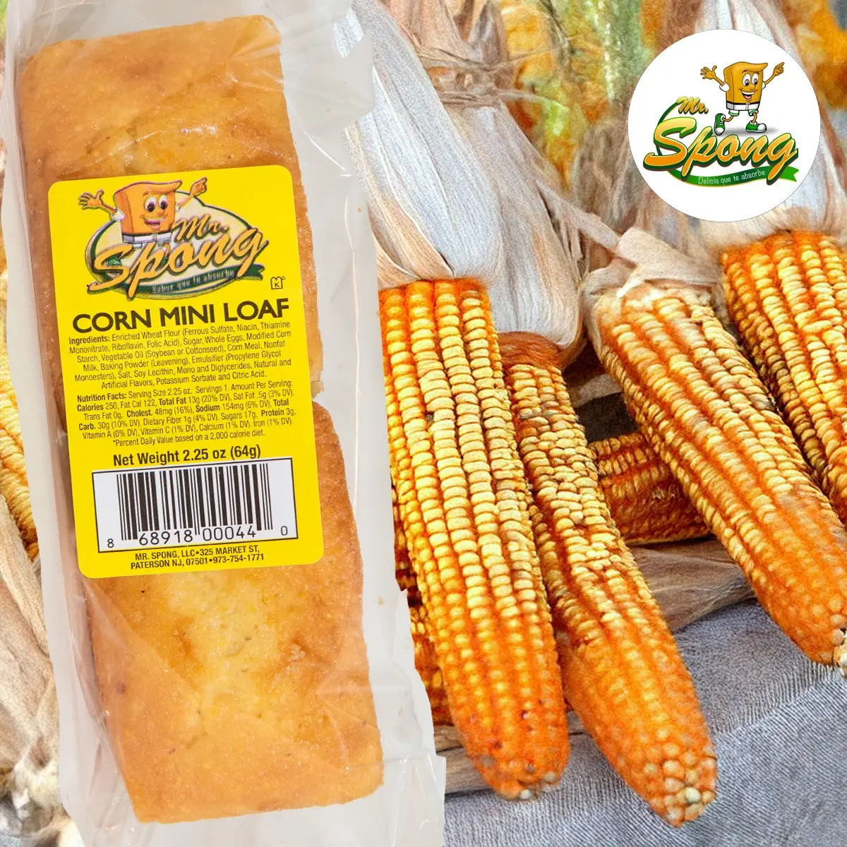 Mr. Spong Mini Corn Loaf Cakes - Sweet Snack Cakes - Perfect for Sweet Treats