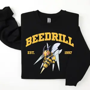 Mega Beedrill Sweatshirt, Pkm Characters Sweatshirt, Anime Shirt